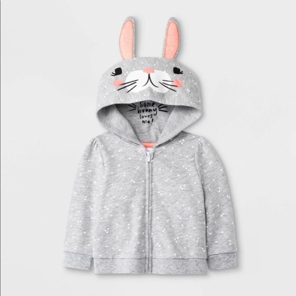 Baby Girl Bunny Hoodie Sweatshirt